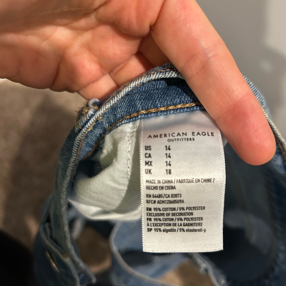 American Eagle Outfitters Blue Distressed Jeans